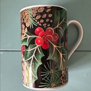 4 NWT Old/New in box Vintage Dunoon Christmas Flowers Mugs Set